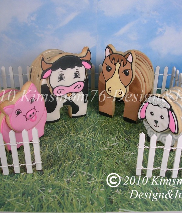 3-D Farm Animal Cookies