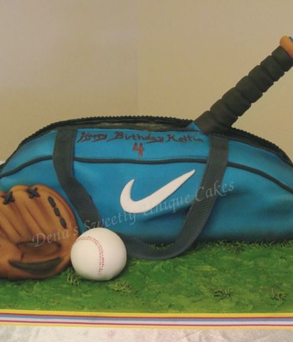 Base Ball Bag Cake
