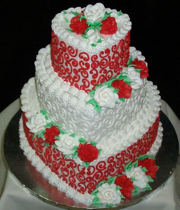 Heart Wedding Cake All Buttercream