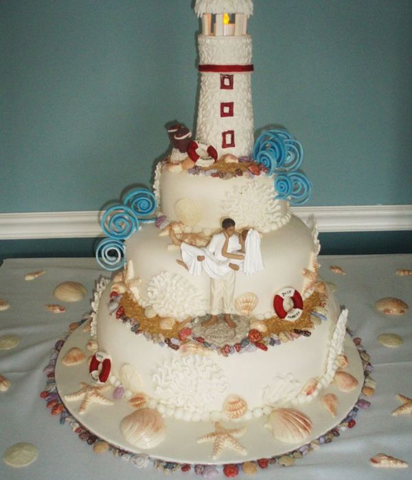 Lighthouse Wedding Cake
