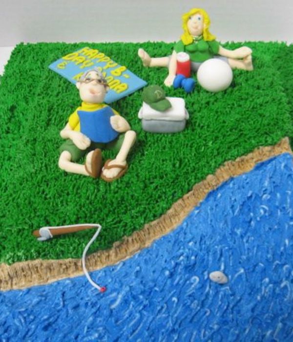 Fisher And Yoga Double Birthday Cake