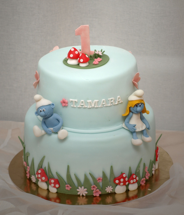 Smurf Birthday Cake
