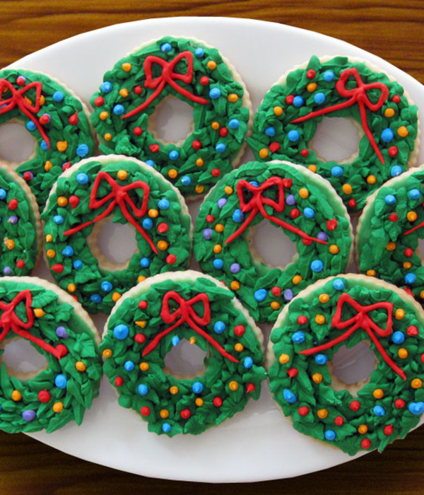 Christmas Wreath Cookies