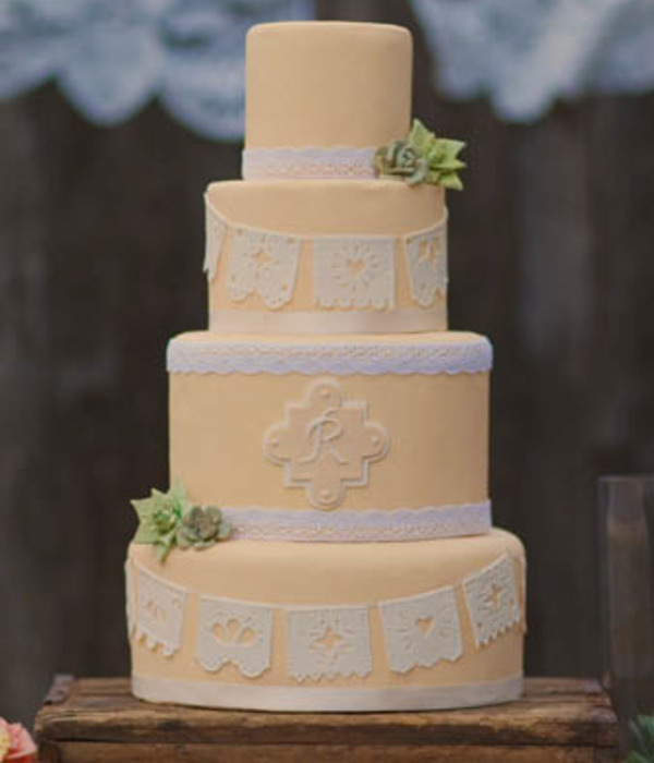 Papel Picado Wedding Cake