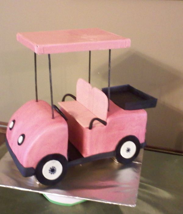 Pink Golf Cart
