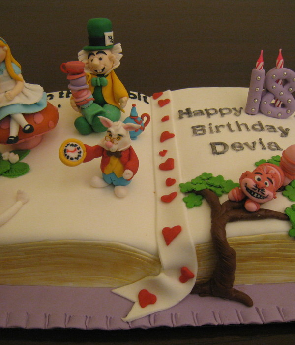 Pop- Up "alice In Wonderland" Storybook Cake