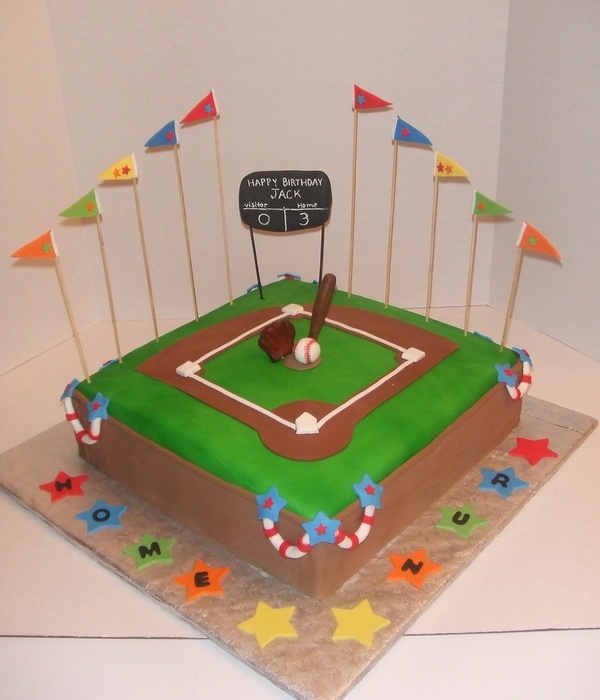 Baseball Field Cake