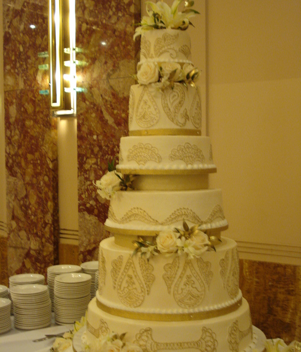 Art Deco Ivory And Gold Wedding