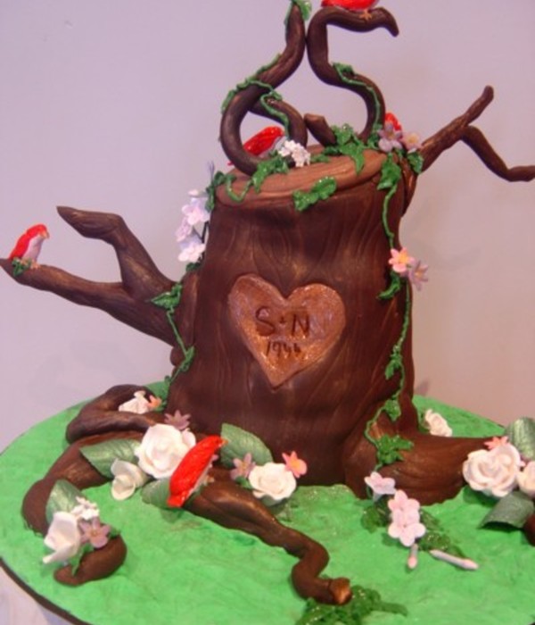65Th Wedding Anniversary Enchanted Tree Cake
