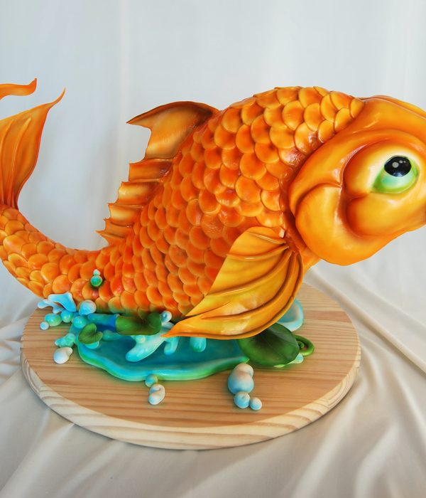 Koi Fish Cake Sculpture