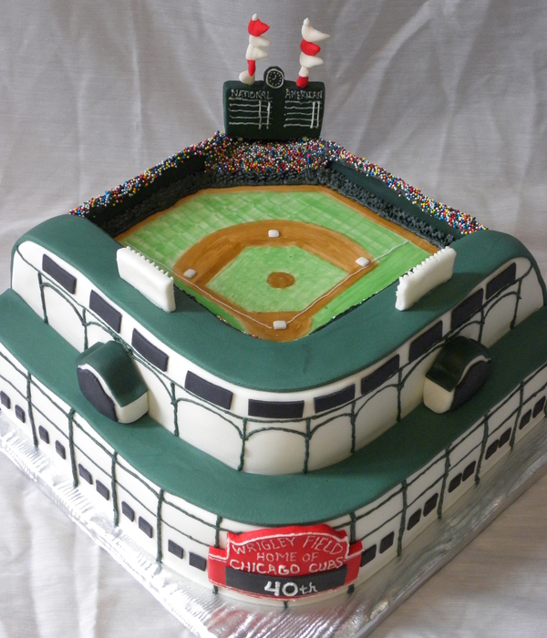 Wrigley Field Cake