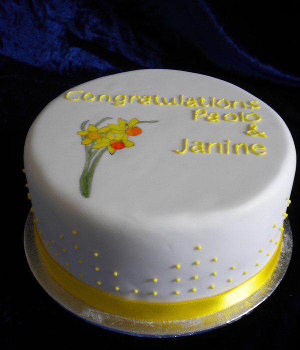 Daffodil Congratulations Cake
