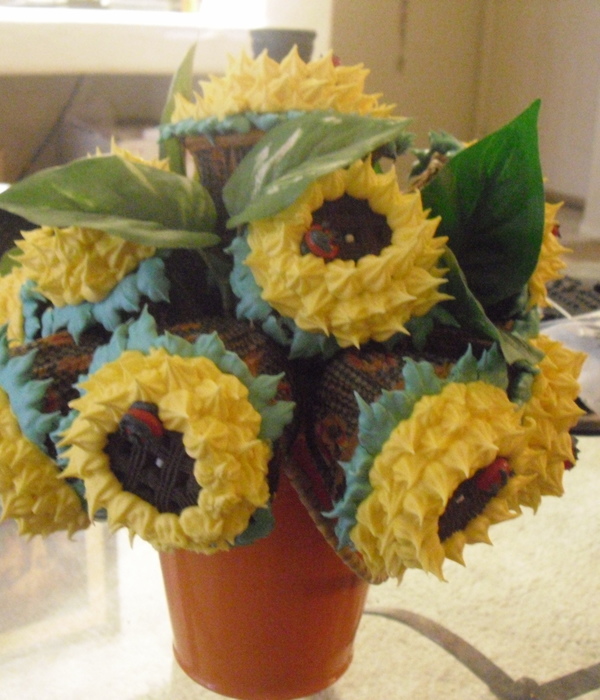 Sunflower Cupcake Bouquet.