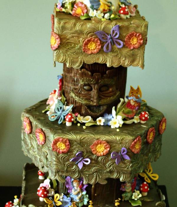Woodland Fairy Wedding Cake