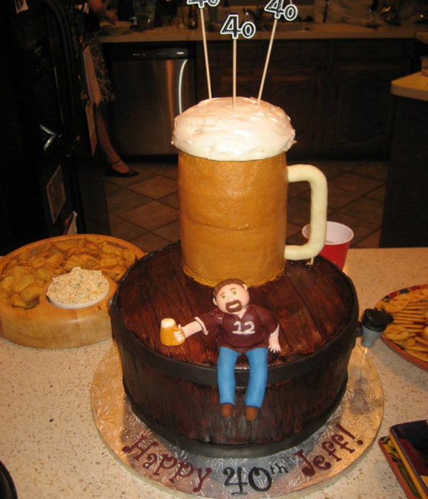 40Th Birthday Beer Cake
