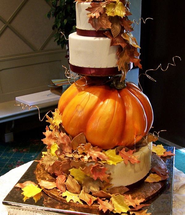 Pumpkin And Leaves Wedding