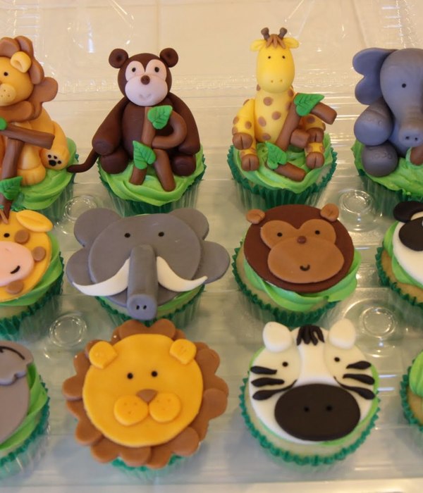 Jungle Animal Cupcakes