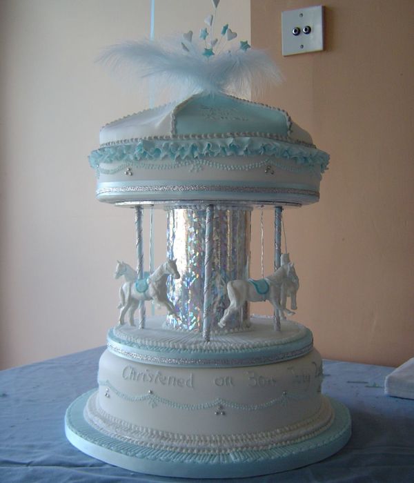 Christening Carousel Cake