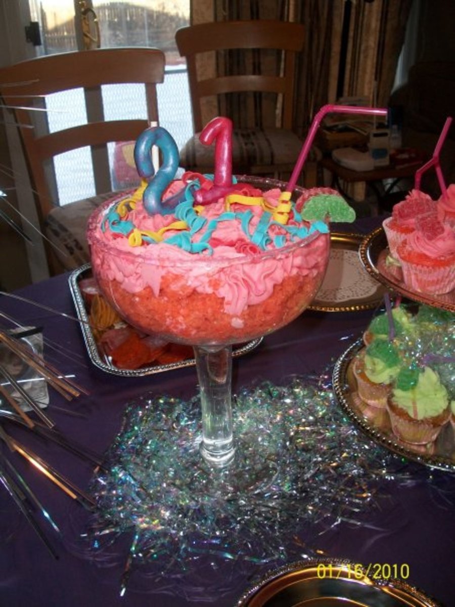 Margarita Cake In A Giant Margarita Glass