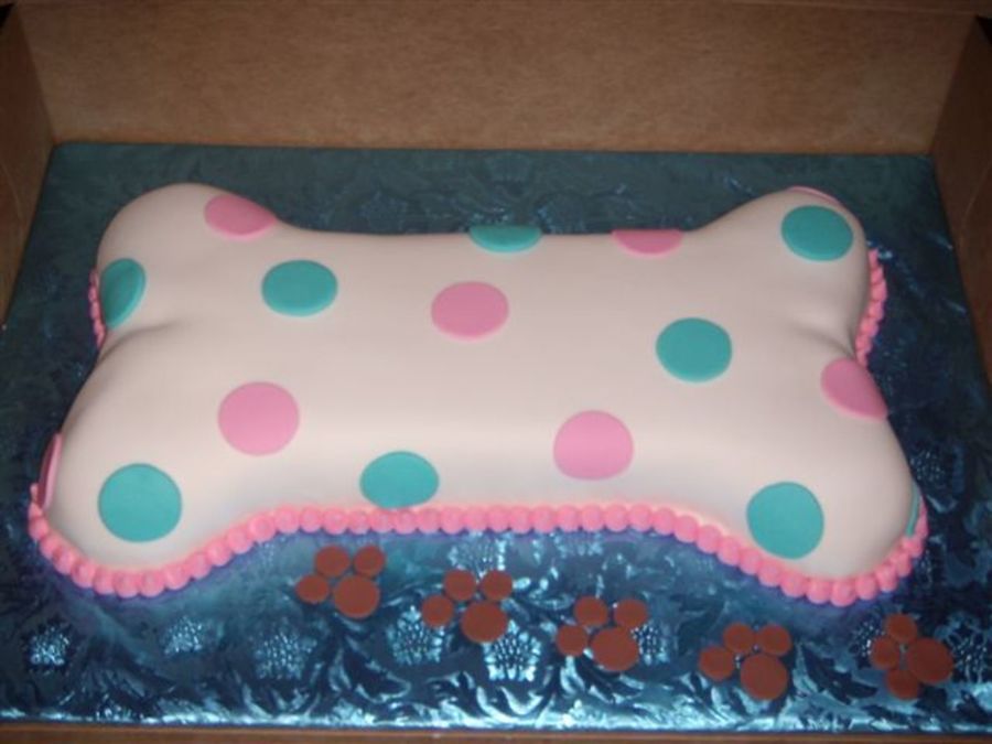 Dog Bone Birthday Cake