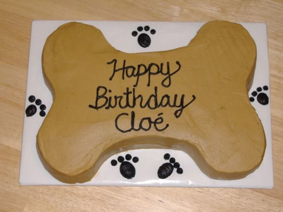 Dog Bone Birthday Cake!