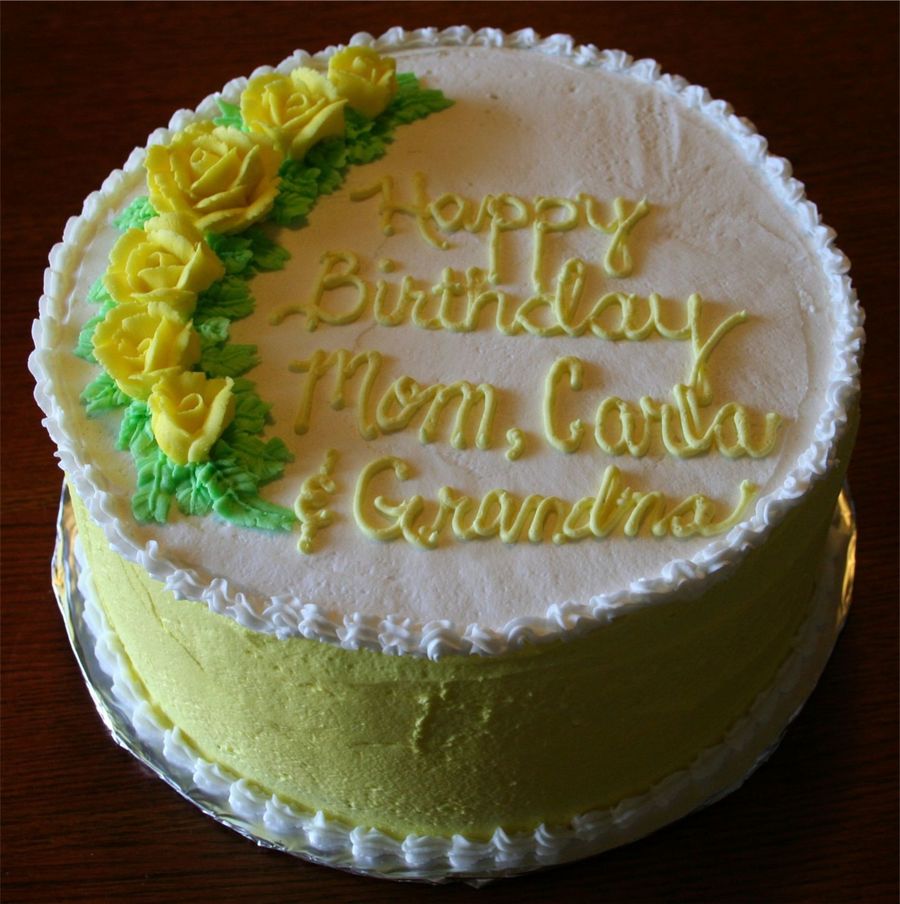 Yellow Roses Birthday Cake - CakeCentral.com
