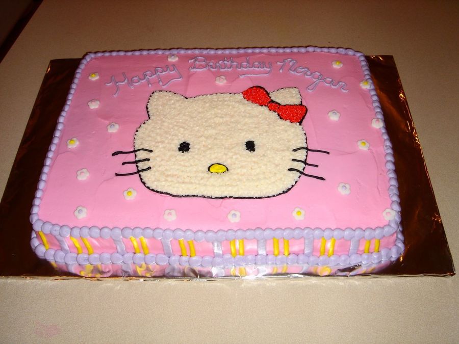 Hello Kitty Sheet Cake - CakeCentral.com