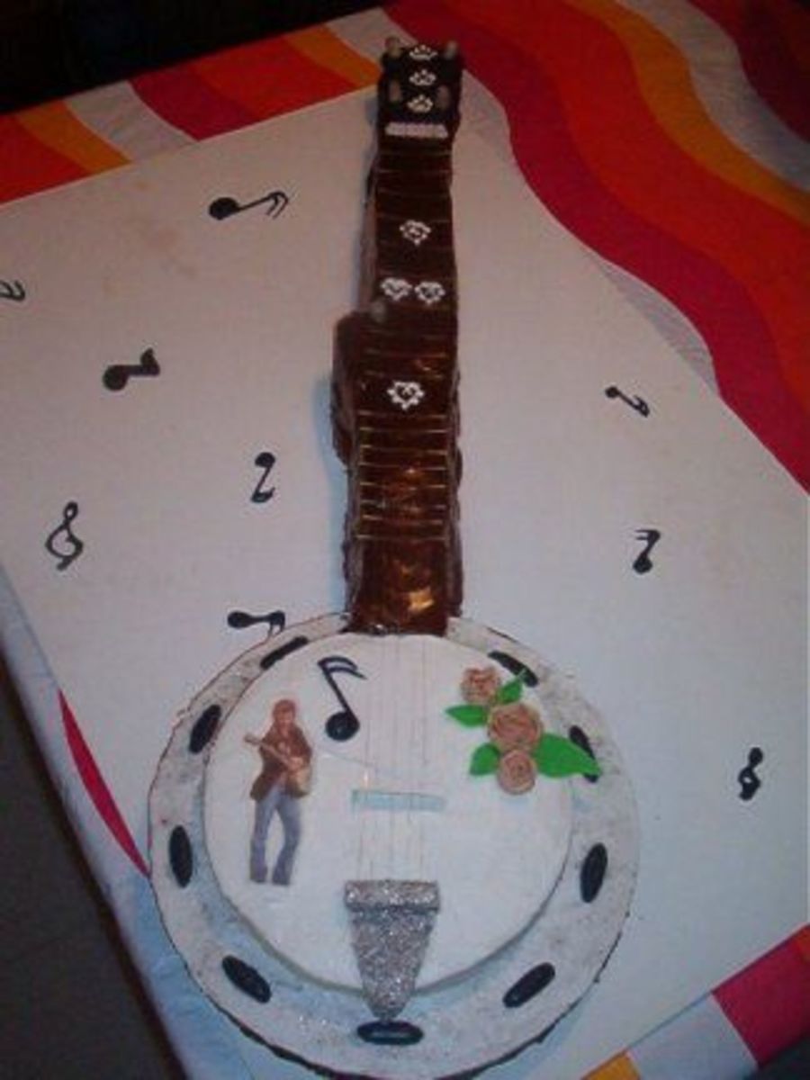 Banjo Cake For Friend's 40Th Birthday
