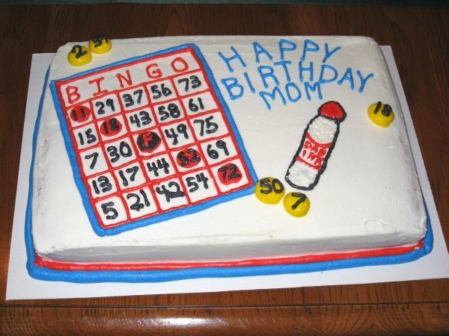 Bingo Card Cake