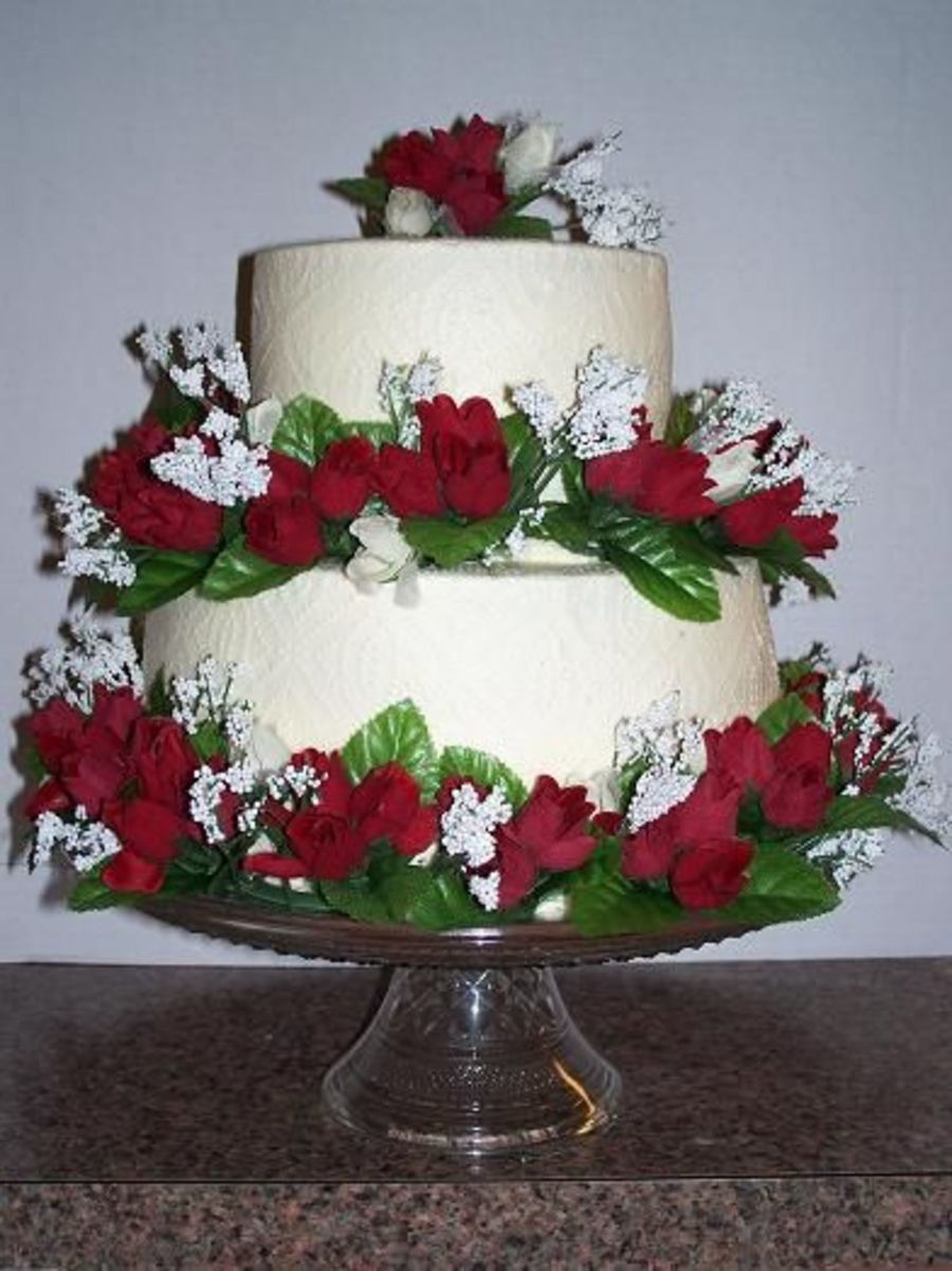 2 Tier Anniversary Cake - CakeCentral.com