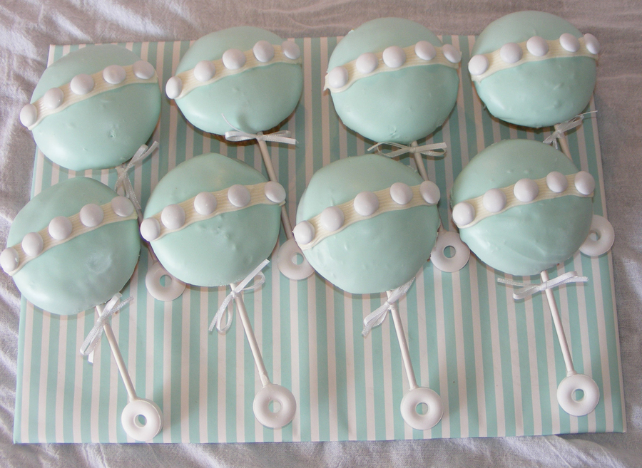 Baby Shower Rattle Cupcakes