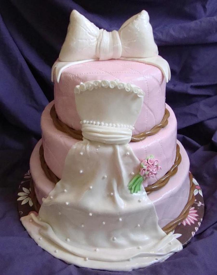 Wedding Dress Bridal Shower Cake