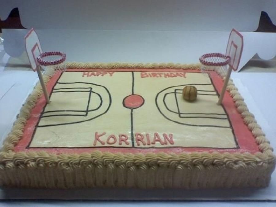 Basketball Court Cake