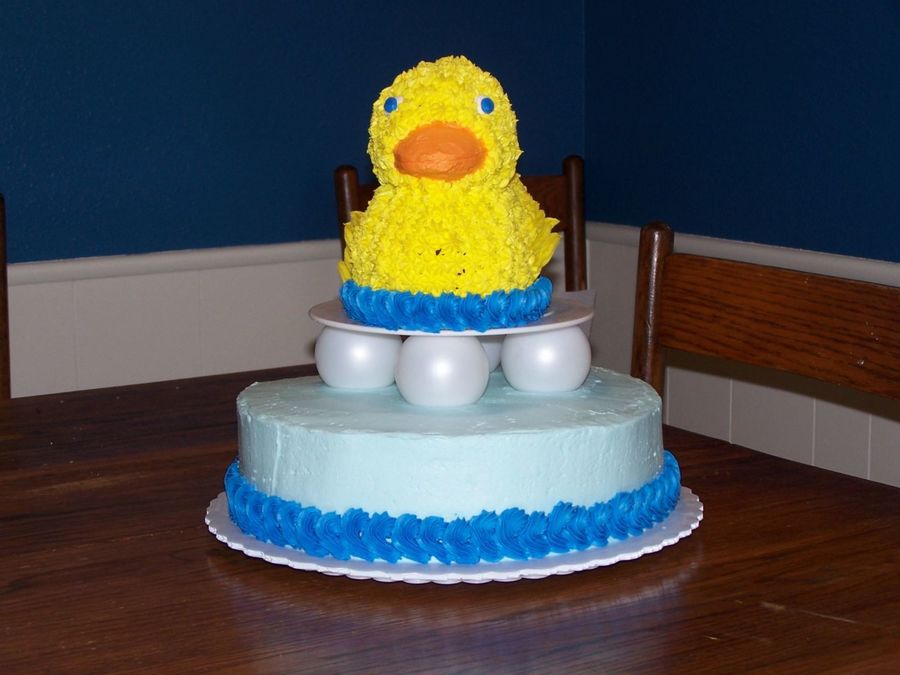 Rubber Duck Baby Shower Cake - CakeCentral.com