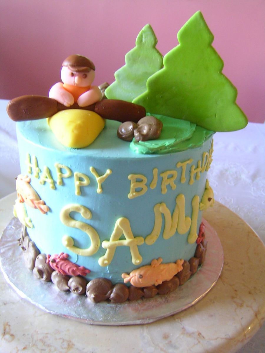 Kayak Birthday Cake