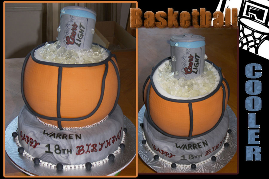 Basketball Cooler Cake