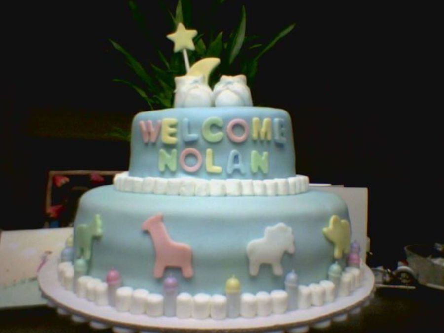 Fondant Baby Shower Cake