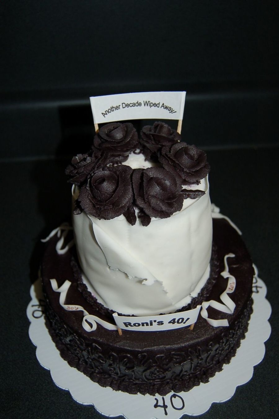 Over The Hill Toilet Paper Cake