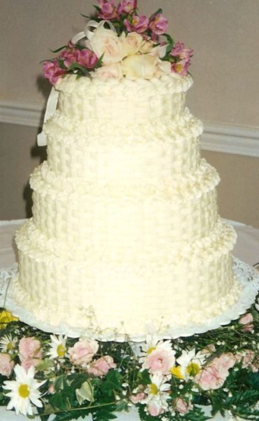 Basketweave Wedding Cake