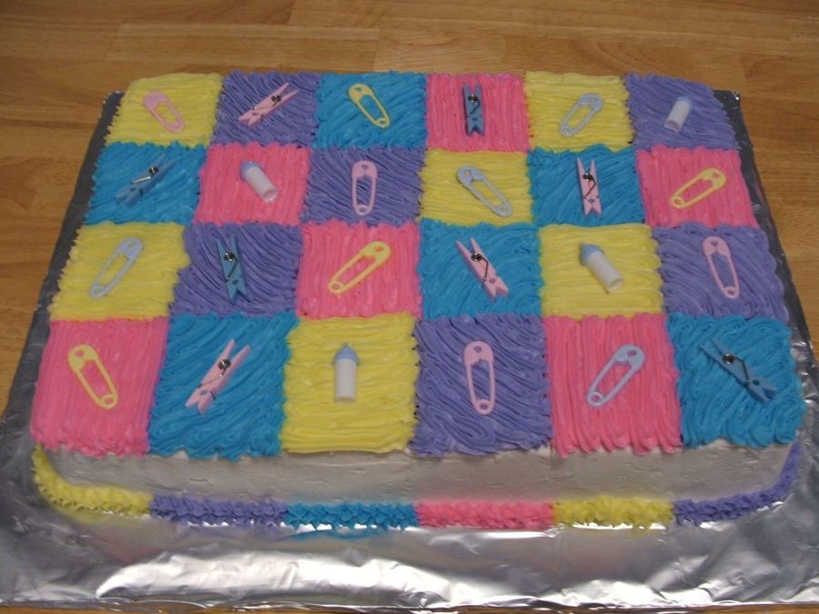 Baby Shower Cake Squares