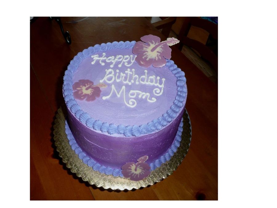 Buttercream Hawaiian Hibiscus Cake