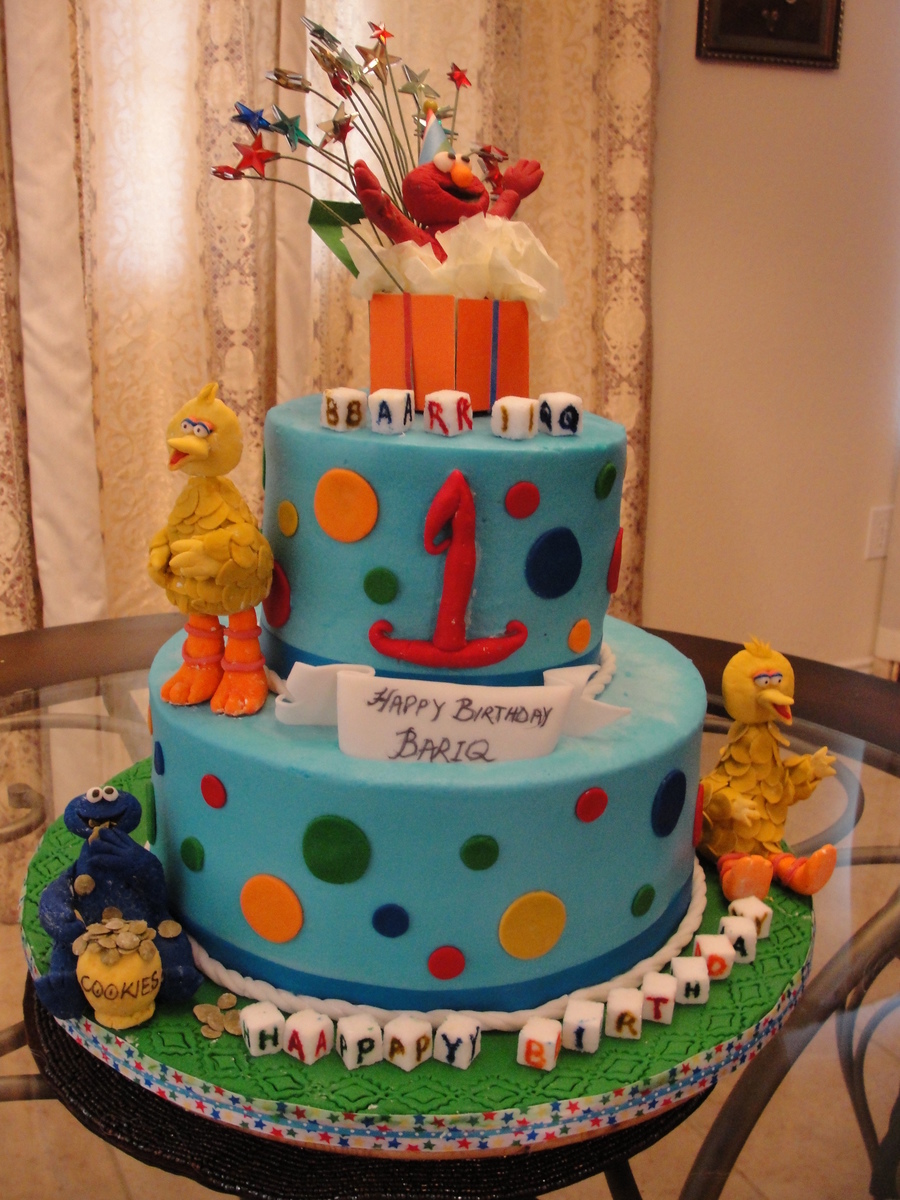 Sesame Street First Birthday Cake - CakeCentral.com