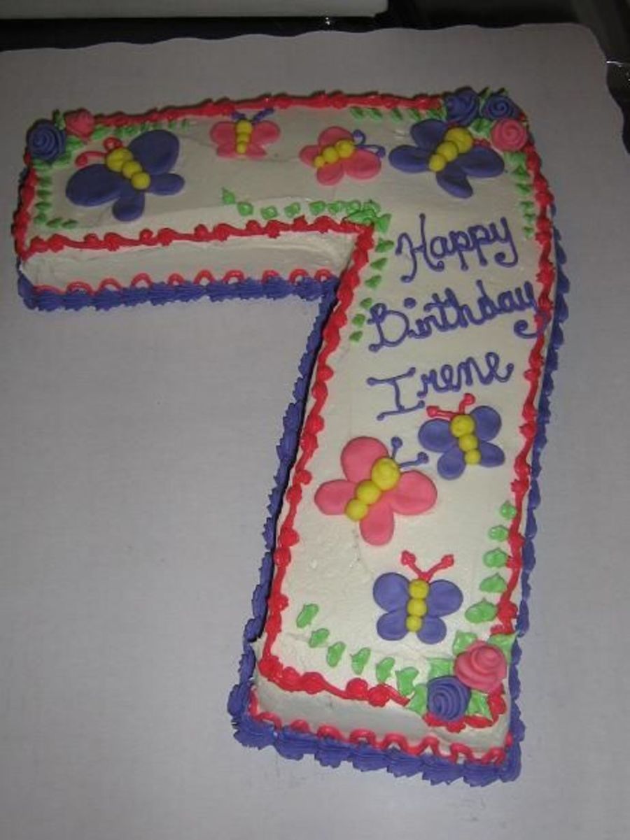 Number Seven Birthday Cake - CakeCentral.com