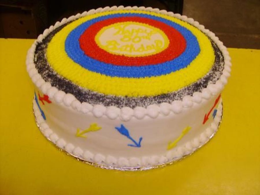 Archery Target Bullseye Cake