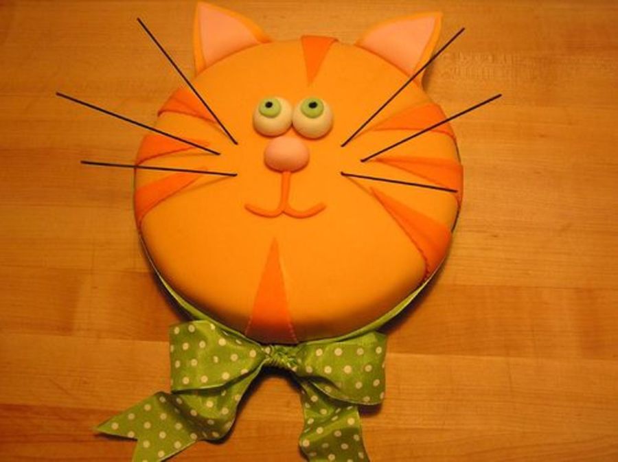 Orange Tabby Cat Cake