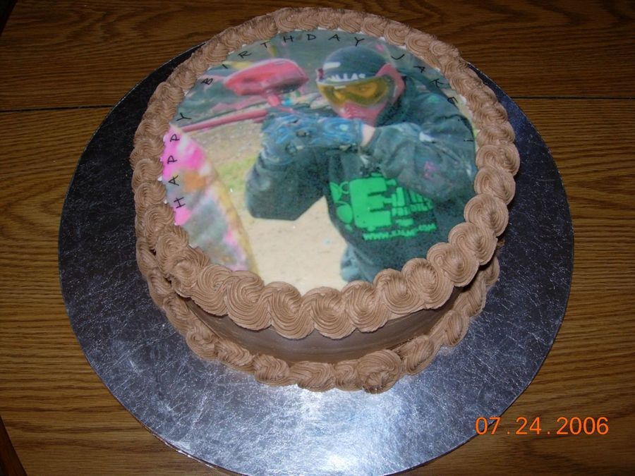 Paintball Birthday Cake