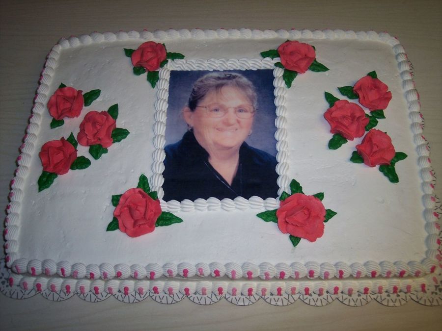 Funeral Photo Cake