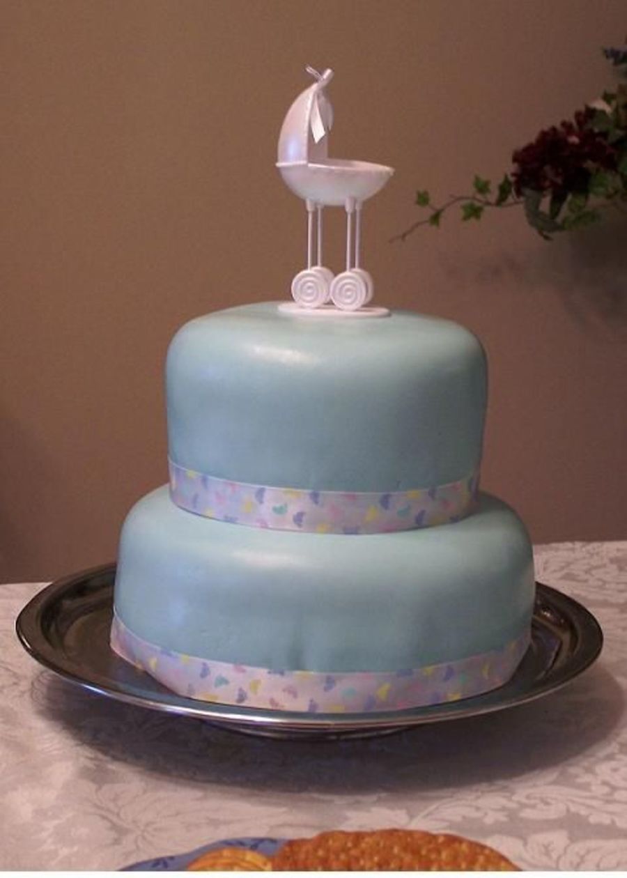 Two Tier Baby Shower Cake