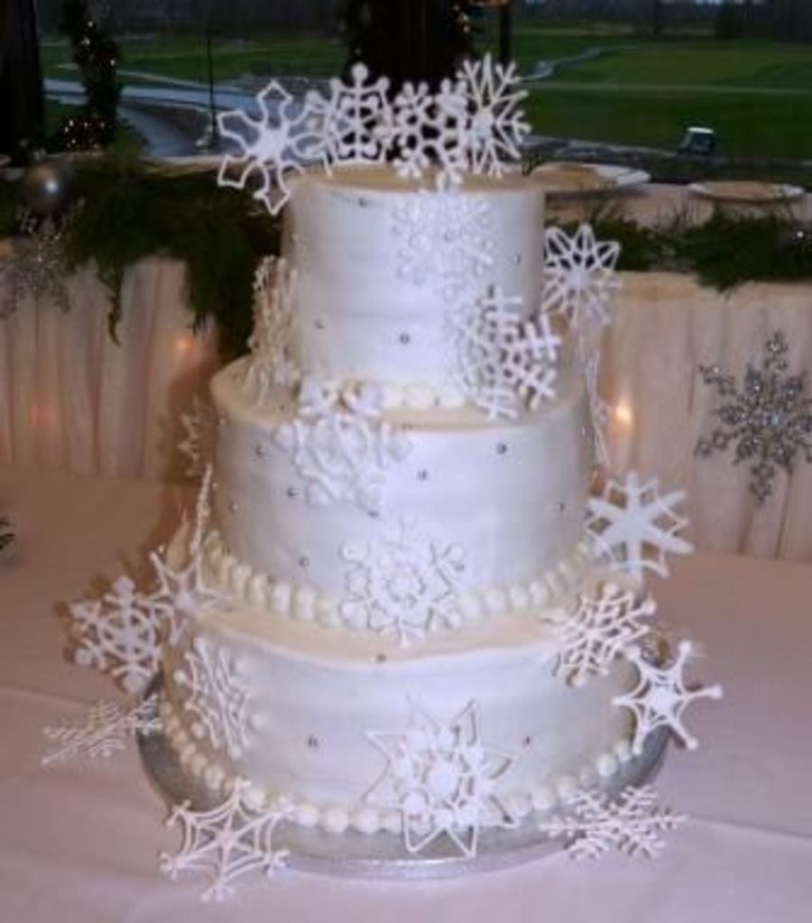 Snowflake Wedding Cake