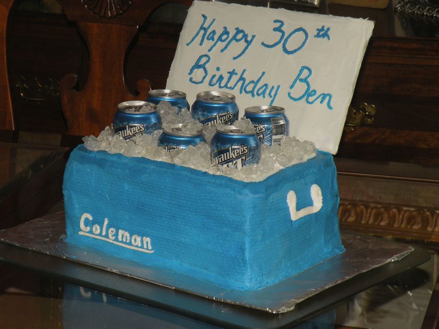 Coleman Beer Cooler Cake